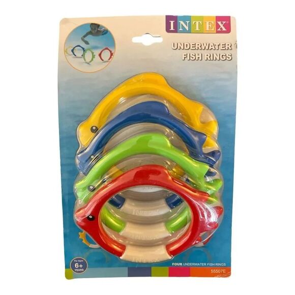 Intex Other - Intex Diving Swimming Pool Kids Toy Play Underwater Fish Rings Sticks 4 Pack